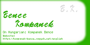 bence kompanek business card